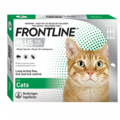 香港行貨！Frontline Plus 貓用殺蚤除牛蜱藥水 1盒3支